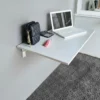 EEZY Fold down desk table with 80x50cm work surface - White