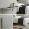 Floating wall mounted desk table in Grey Whisper finish