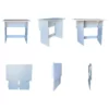Flip n Flat Folding Desk 80x50 cm - White