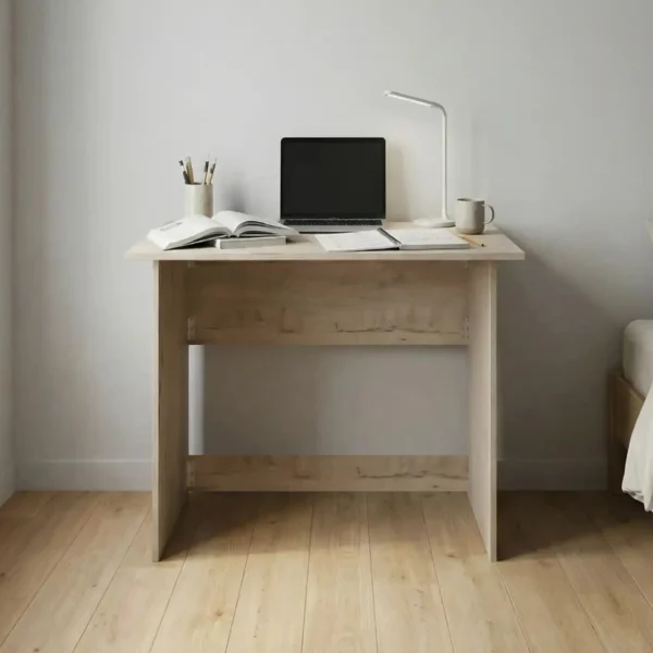 Flip n Flat Folding Desk 80x50 cm fully open - Rustic Wood