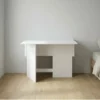 Flip n Flat Folding Desk 80x50 cm - White Half Open