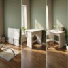 SpaceSave Flip N Flat Study Desk 80x50cm White