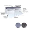 Sit N Stow Mobile Ottoman Storage Bench Dual Access - Dimensions