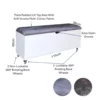 Sit N Stow Mobile Ottoman Storage Bench Dual Access - Dimensions