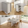 Folding 4-in-1 table used as a work-from-home desk in a compact room - Desert Taupe
