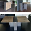 Folding 4-in-1 Console Dining Table in Midnight Mystic River