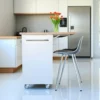 SpaceSave Kitchen Island Shelves White Kalahari Sideview