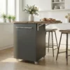 Small Kitchen Island On Wheels With Shelves - Midnight Kalahari
