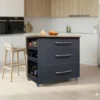 Fold-out kitchen island table for casual dining and extra workspace