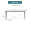 bedbridge rolling over bed desk compact 75cm flat top white dimensions