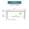 bedbridge rolling over bed desk compact 75cm railtop white dimensions