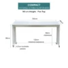 bedbridge rolling over bed desk compact 90cm flat top white dimensions