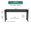 bedbridge rolling over bed desk queen 90cm rail top midnight dimensions