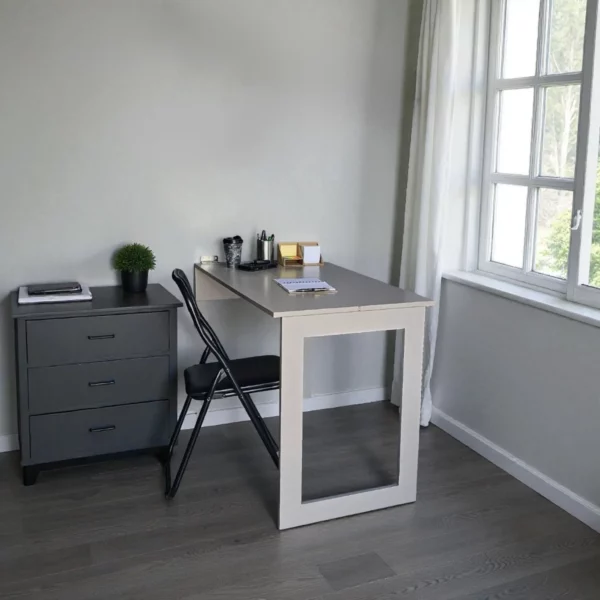 Fold Up Wall Mounted Desk - Desert Taupe