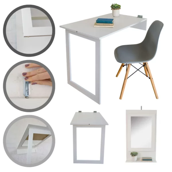 Fold Up Wall Mounted Desk - Details