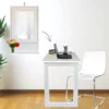 SpaceSave Fold Up Wall Mounted Desk with Mirror - White
