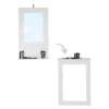 SpaceSave Fold Up Wall Mounted Desk with Mirror - White