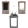 SpaceSave Fold Up Wall Mounted Desk Combo - Rustic Wood