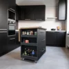Multi-functional kitchen island for prep, storage, serving and compact living