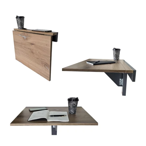 Folding Wall Mounted Drop Leaf Table - Midnight Mystic River