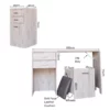 Versa Combo Drawer Desk with Ottoman Chair - Dimensions