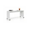 bedbridge rolling over bed desk compact 75cm with wheels flat top as study desk
