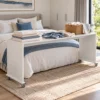 bedbridge rolling over bed desk king 75cm end of bed laundry white