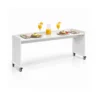 bedbridge rolling over bed desk king 75cm with wheels breakfast table