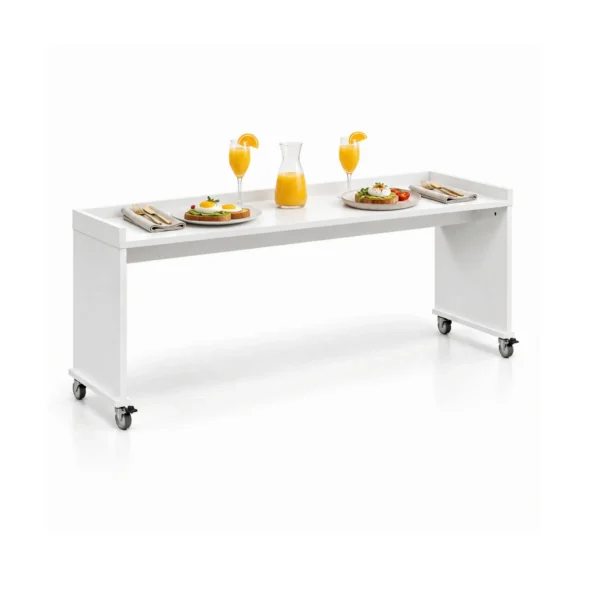 bedbridge rolling over bed desk king 75cm with wheels breakfast table
