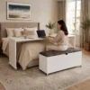 bedbridge plus sit n stow mobile ottoman storage bench white (1)
