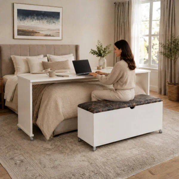 bedbridge plus sit n stow mobile ottoman storage bench white (1)